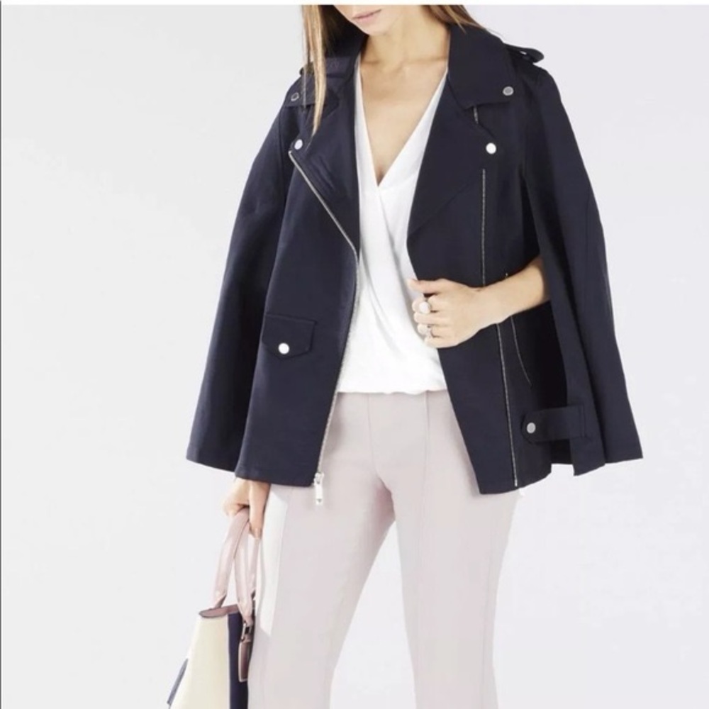 BCBGMaxAzria‎ Navy Cape Jacket